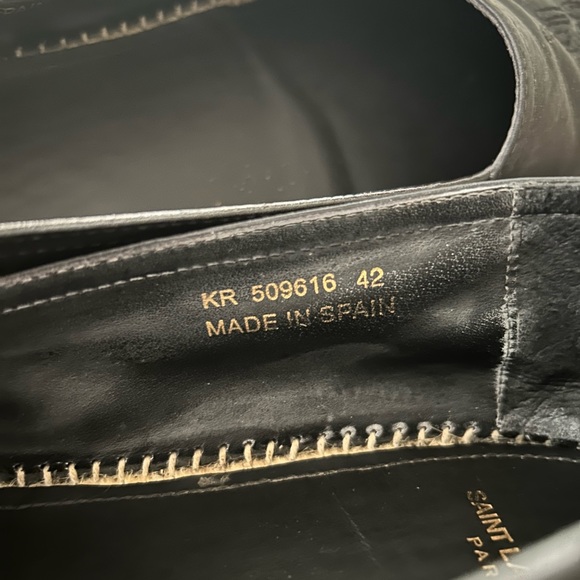 YSL logo embroidered espadrilles, size 11 - Picture 5 of 6